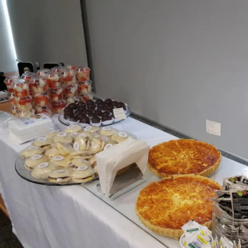 café da tarde para funcionários