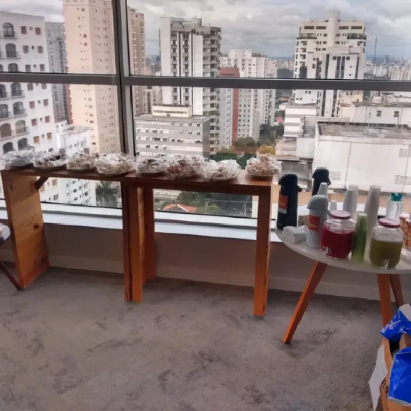 café da tarde para reuniões de equipe