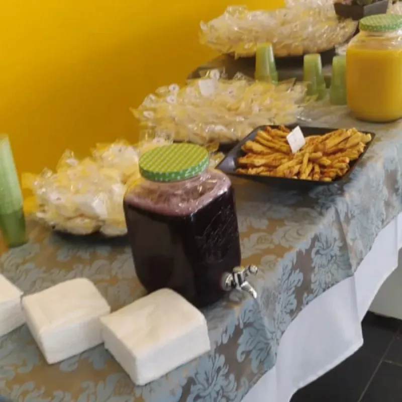 café na recepção