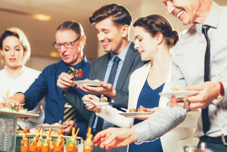 evento empresarial com buffet